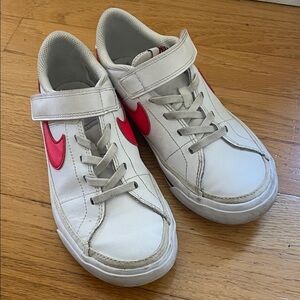 Nike Kids White and Red Sneakers